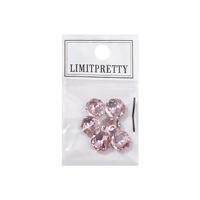 Nuevo multi-sección elíptica zircon K9 joyas de diamante ultra brillante milenio de ocho lados rosa manicura taladro accesorios de uñas