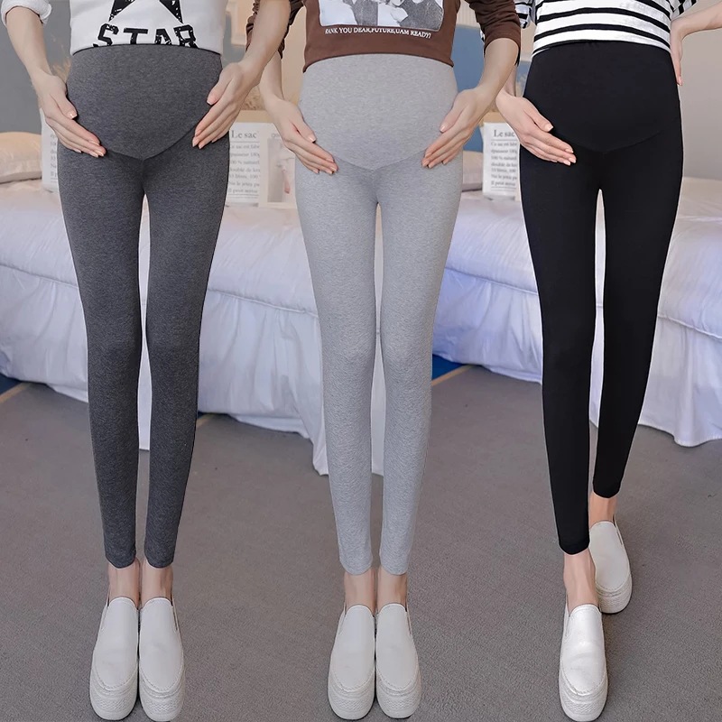 Spring and autumn New pregnant women leggings wool plush nine-point leggings slim belly adjustable pregnant women pants wholesale