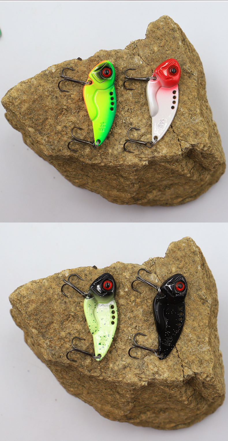 Sinking Metal Blade Baits  Deep Diving Minnow Lures Fresh Water Bass Swimbait Tackle Gear