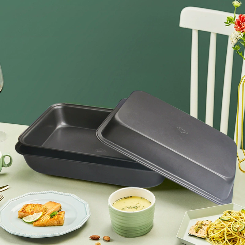 Rectangular cake baking dish barbecue dish, non -stick grilled chicken plate barbecue plate, home baking special large, medium and small available