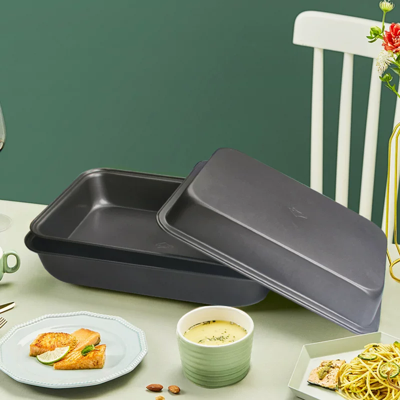 Rectangular cake baking dish barbecue dish, non -stick grilled chicken plate barbecue plate, home baking special large, medium and small available