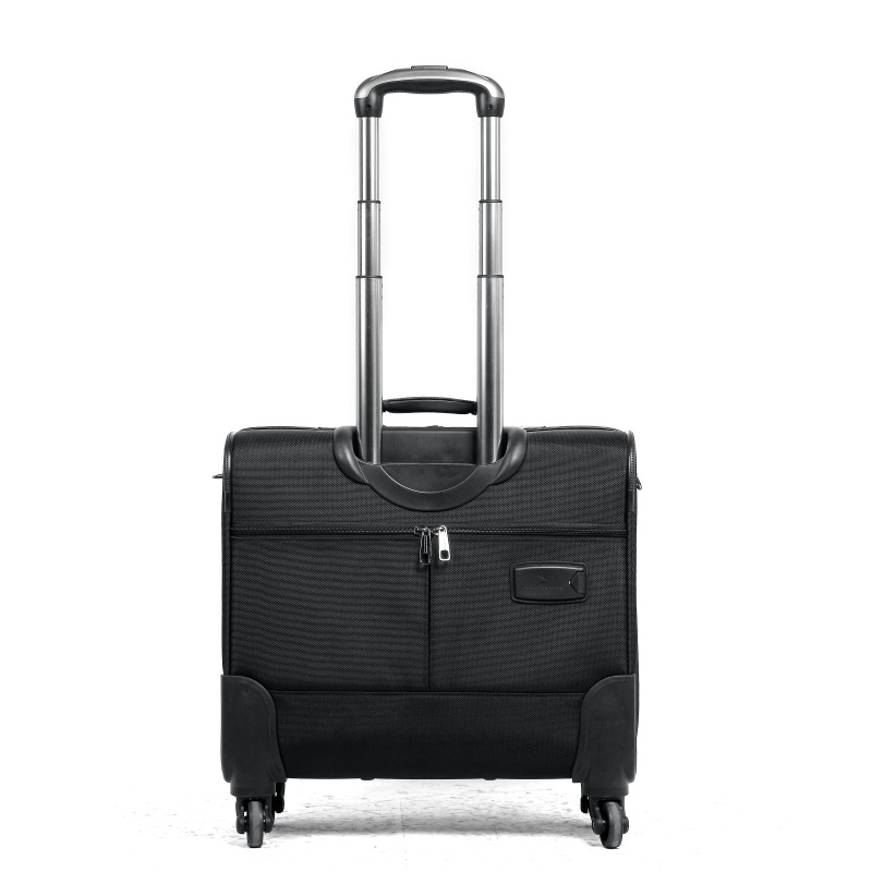 Vali vải Oxford kết hợp da 17 inch có khóa số, bánh xe đa hướng, nhẹ tiện lợi cho du lịch công tác chi tiết 4