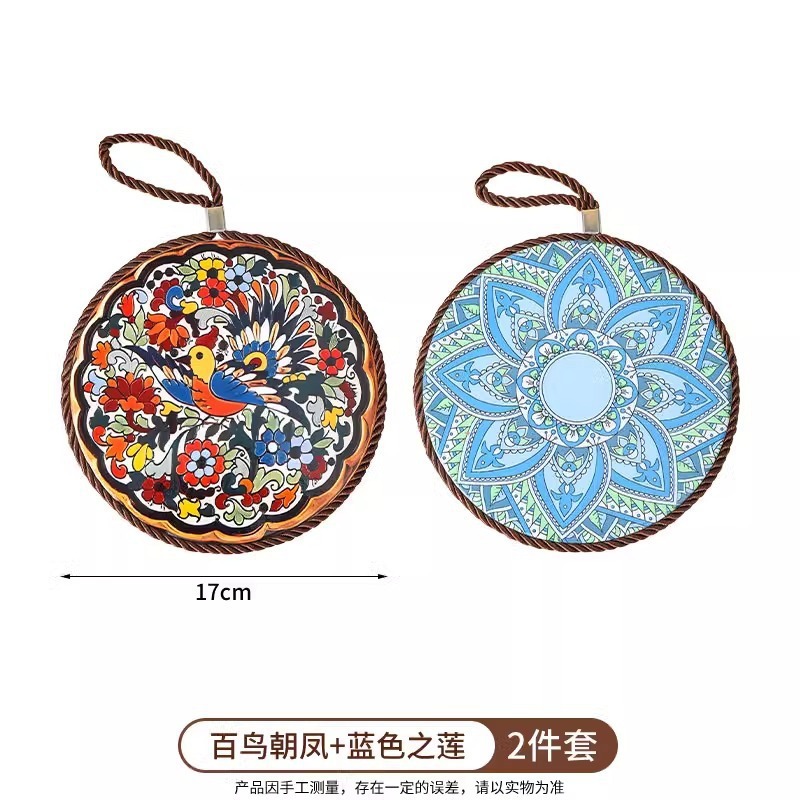 复古隔热垫耐高温砂锅防烫垫珐琅锅垫子陶瓷新中式餐桌防滑餐盘垫|undefined
