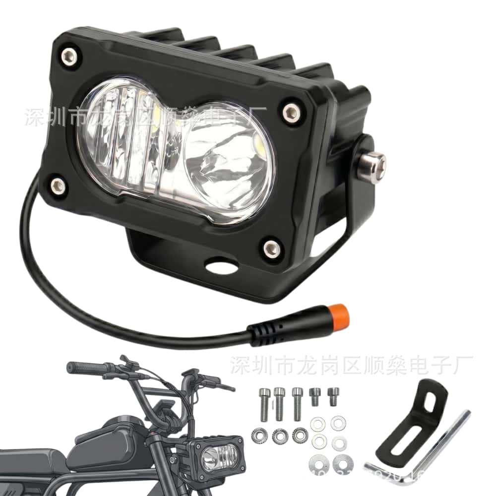 The New 3inch Spotlight Mountain Bike Electric Vehicle Is Suitable for Ridstarq20 Off-Road Vehicle Work Lights with Super Bright and Strong Light