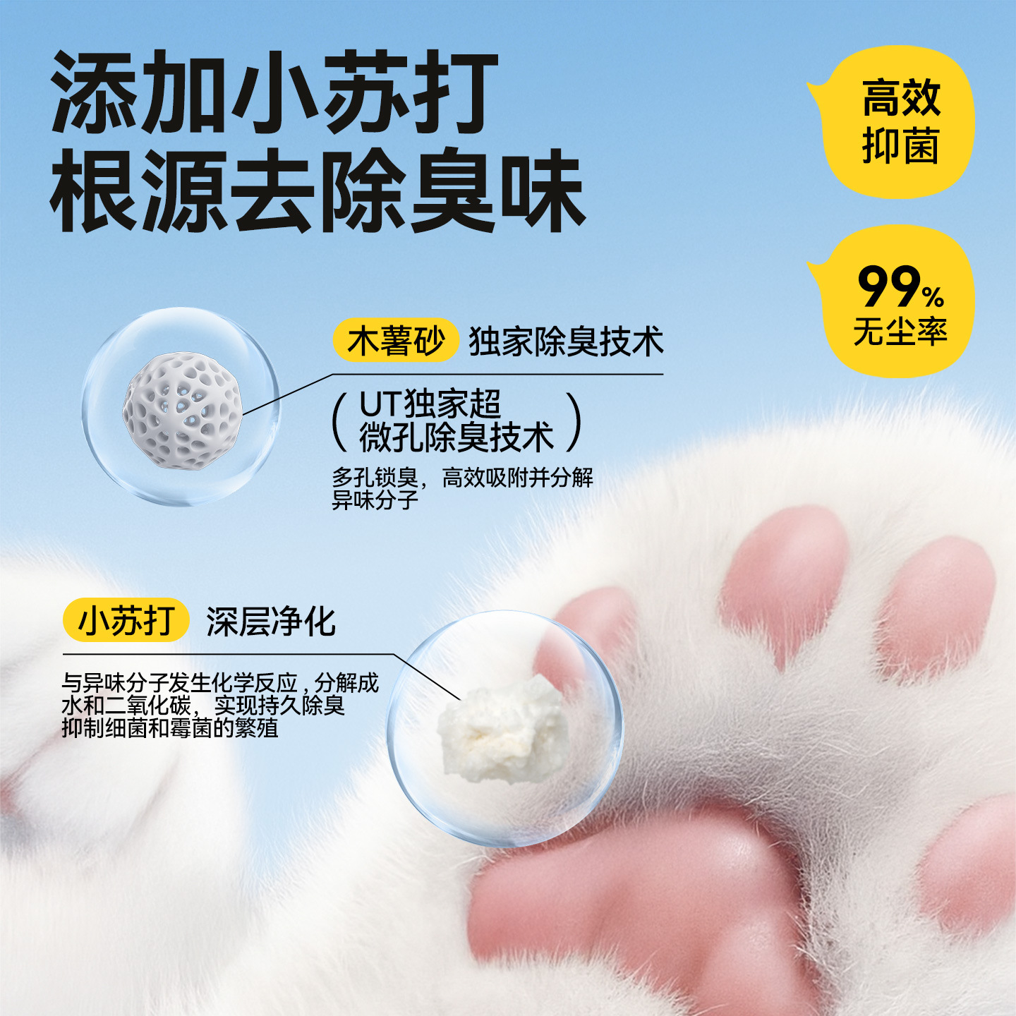 Cotana cat sand big bag super strong deodorized plant sand tofu cat sand cat cleaning supplies mixed sandless dust cat paste 2