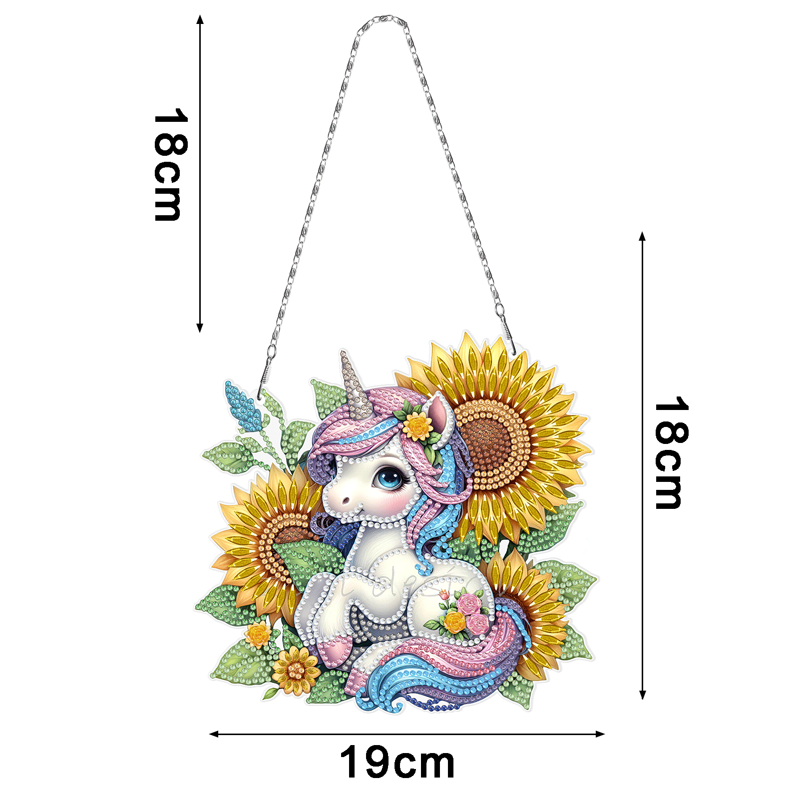 Pintura de diamantes DIY círculo dibujos animados colgante genio Navidad sala de estar decoración pintura distribuible