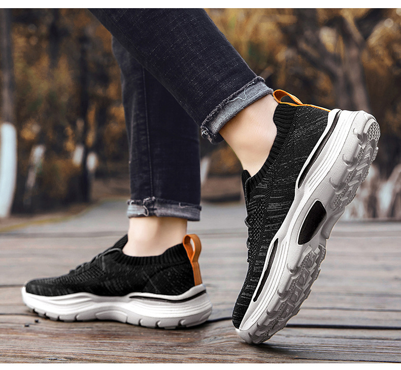 S-brand Similar Fly-knit Sneakers, Spring/summer Thick-soled Breathable Men's Walking Slip-on Shoes, In-stock Wholesale,_vogvips.com