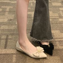 单鞋女2024夏季新款外穿法式小香风小众感日常休闲瓢鞋配裙子
