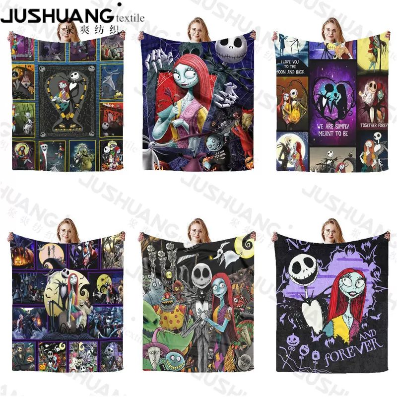 圣诞夜惊魂毛毯圣诞夜惊魂法兰绒毛毯空调毯亚马逊午睡盖毯法兰绒