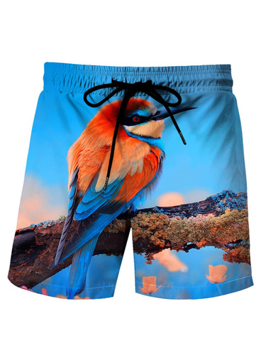 Summer new men's shorts 3D digital print spider pattern trend shorts fashionable all-matching casual shorts