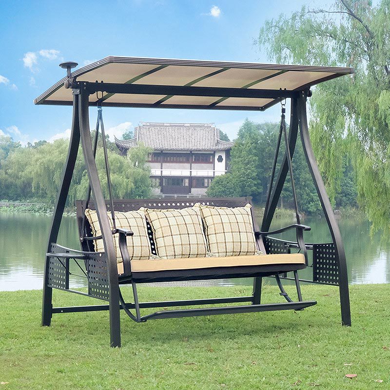 Silla colgante para exteriores, silla colgante para patio, silla colgante tipo cesta para balcón, silla colgante de metal moderna de aleación de aluminio para interiores.