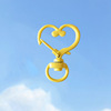 Color alloy love keychain jewelry DIY accessories baked paint -shaped buckle buns and pendant buckle