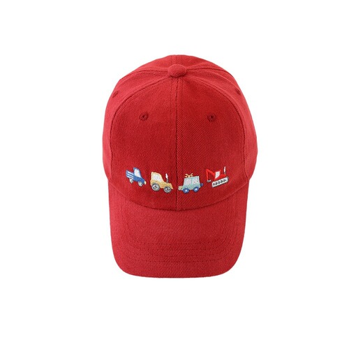 Cartoon car children's hats for boys and girls, new fuzzy fabric baseball cap, spring and autumn sunshade hat, cross-border duckbill hat, trendy