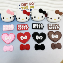 大号粉色kt猫头软胶配件diy手机壳水杯3D贴片拖鞋扣收纳盒装饰