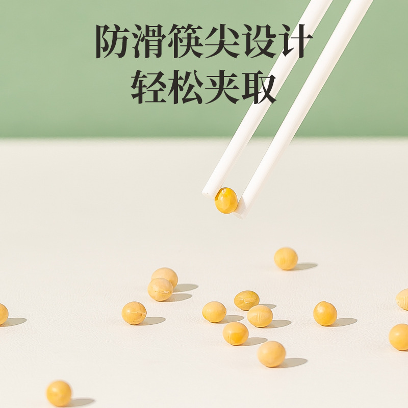 軽奢高級グリーンセラミック箸 家庭用5膳セット/10膳セット 洗いやすい 滑り止め 防カビ セラミック箸|undefined