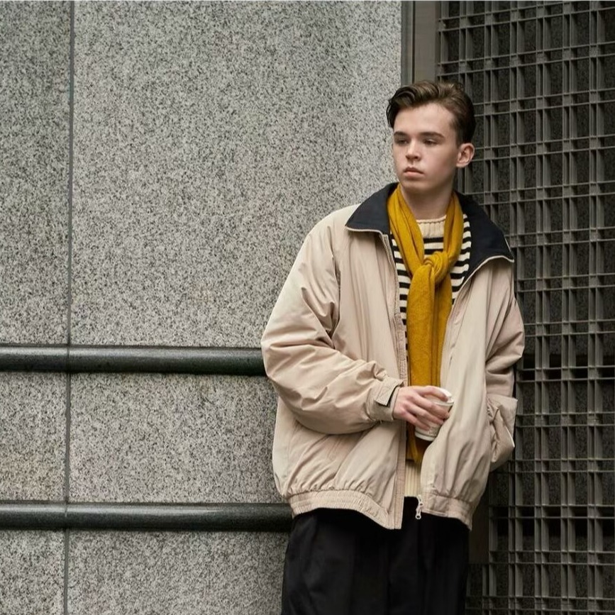 Chaqueta acolchada de algodón ligero para hombres chaqueta acolchada de algodón de invierno para hombres Otoño e Invierno Chaqueta de algodón corta para hombres abrigo de cuello de pie Delgado otoño para hombres