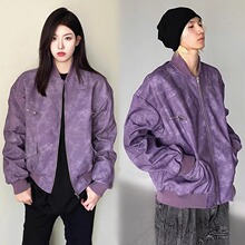 美式复古情侣装立领机车服皮衣男女韩版bf宽松帅气夹克休闲外套潮