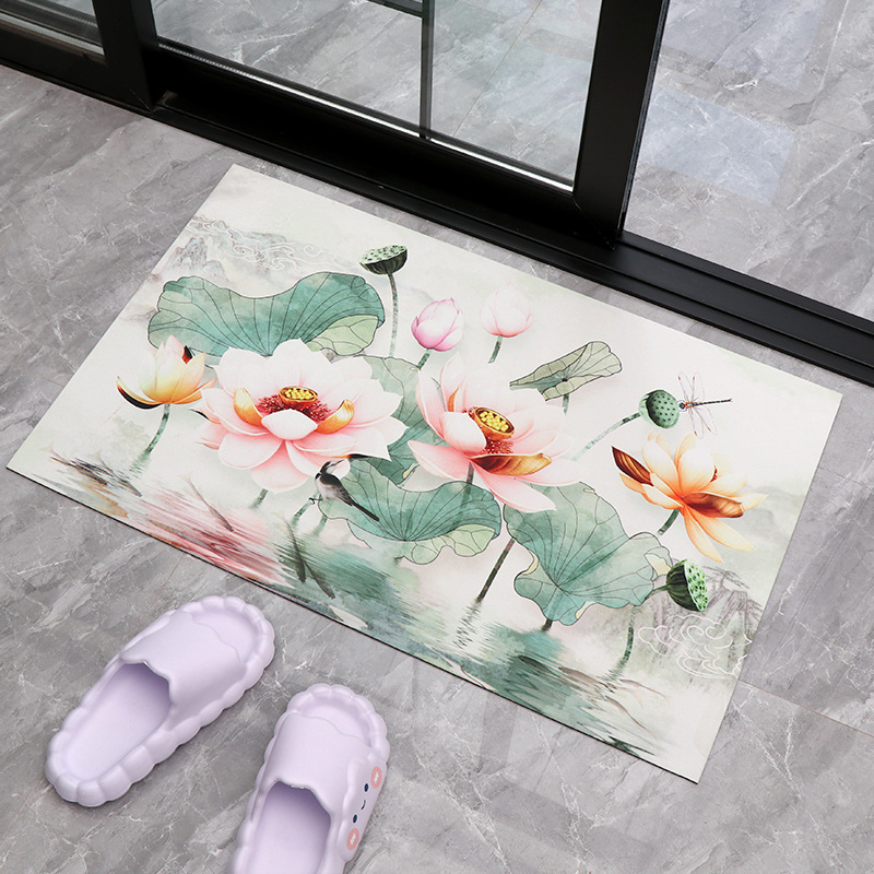 Alfombra de suelo transfronteriza alfombra de suelo antideslizante de baño de color sólido alfombra de barro suave de diatomita simple cocina alfombra de suelo de baño