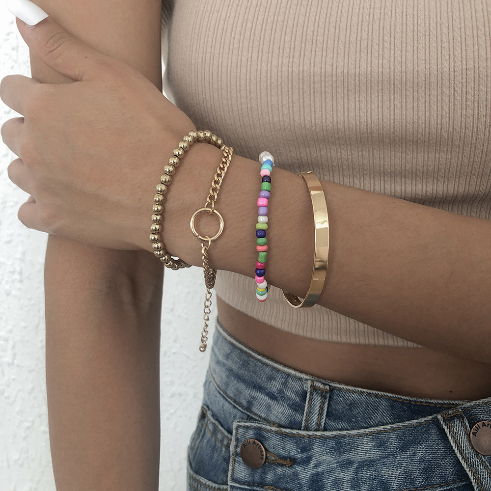 Bracelet De Couleur Hit En Alliage Géométrique Simple En Gros Nihaojewelry display picture 1