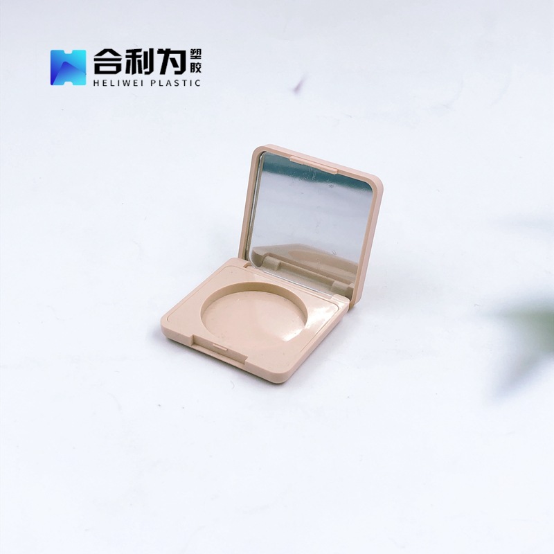 新款方圆形腮红盒包材 厂家直供 卡扣 带镜 遮瑕 高光 粉饼分装盒
