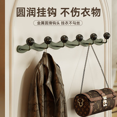 墙上单排挂衣钩免打孔墙壁挂钩粘钩多功能壁挂衣帽架免打孔安装