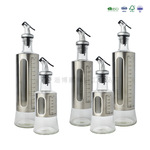 不锈钢调料瓶套皮油瓶油瓶醋瓶玻璃油瓶油醋瓶厨房玻璃瓶