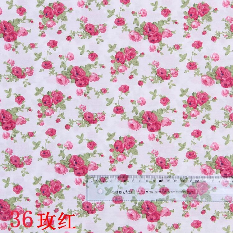 批发清爽田园风格白底印花布 居家布艺工艺品布 服饰清新底布艺布