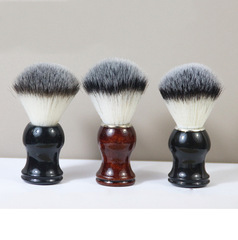 メンズソフトヘアひげシェービングブラシ洗顔ブラシ家庭用発泡ポータブル木製ハンドル繊維毛メーカー