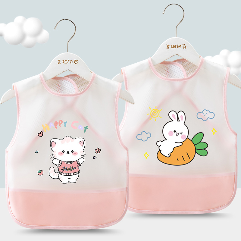 Pink happy cat + pink carrot rabbit
