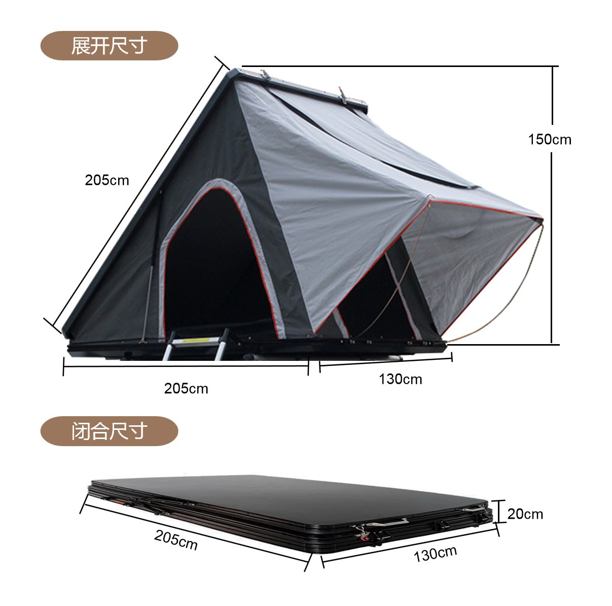 Factory Cross-border Hot Sale Car Tent Quick Opening Aluminum Alloy Triangle Roof Tent Automatic Self-driving Tour Tent