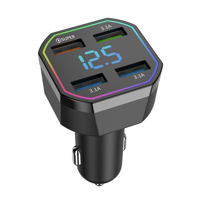 New Model Pd+Qc3.0+2.4A Cross-Border Mobil şarj cihazları - black-c184-four-port-66w-31aopp-bag