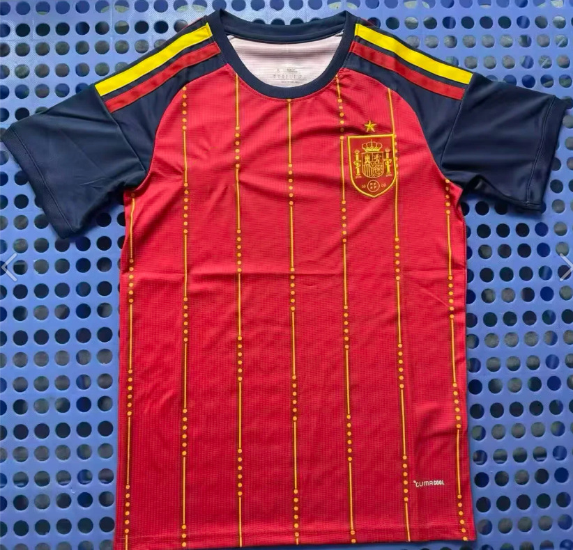 Una pieza de camiseta 2425 equipo nacional México Italia Brasil España Portugal uniforme de fútbol bordado