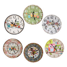 ZAKKA杂货猫头鹰家居电子挂钟密度板静音挂钟墙壁装饰0002