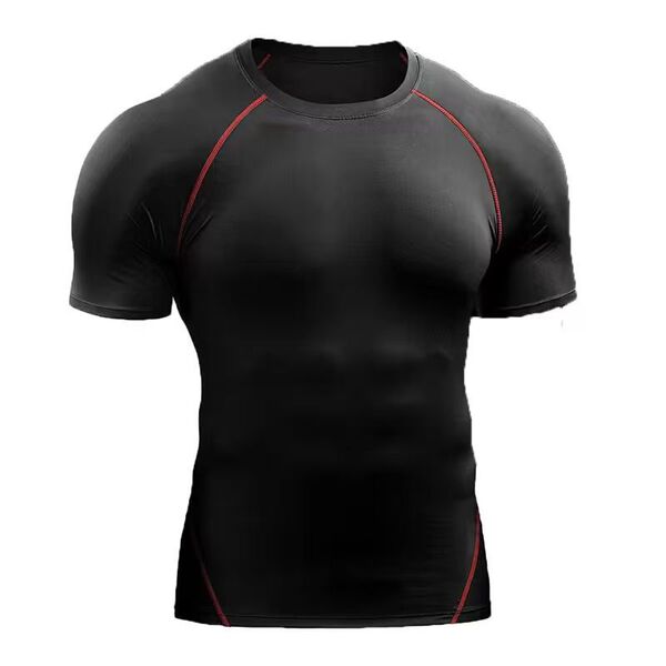 2025 New Ready-Made Sports Breathable Sweat-Absorbent Quick-Drying Fitness Slim Ball Yoga Compression Short-Sleeved Tops T-Shirt