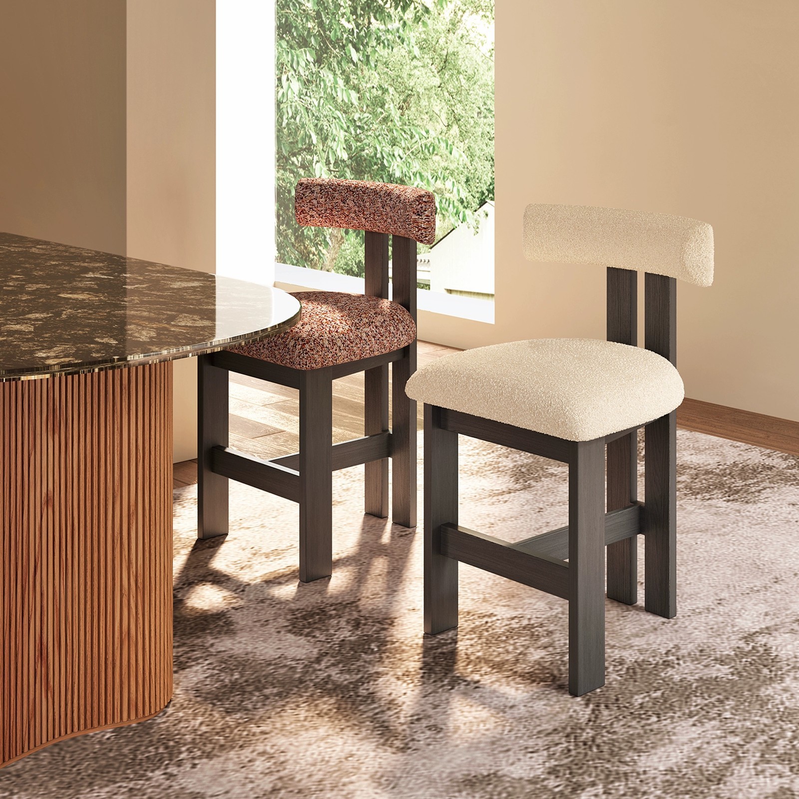 French Bar Chair, Antique Style Home Bar Restaurant Leisure High Chair, Nordic Designer Front Desk Solid Wood Chair