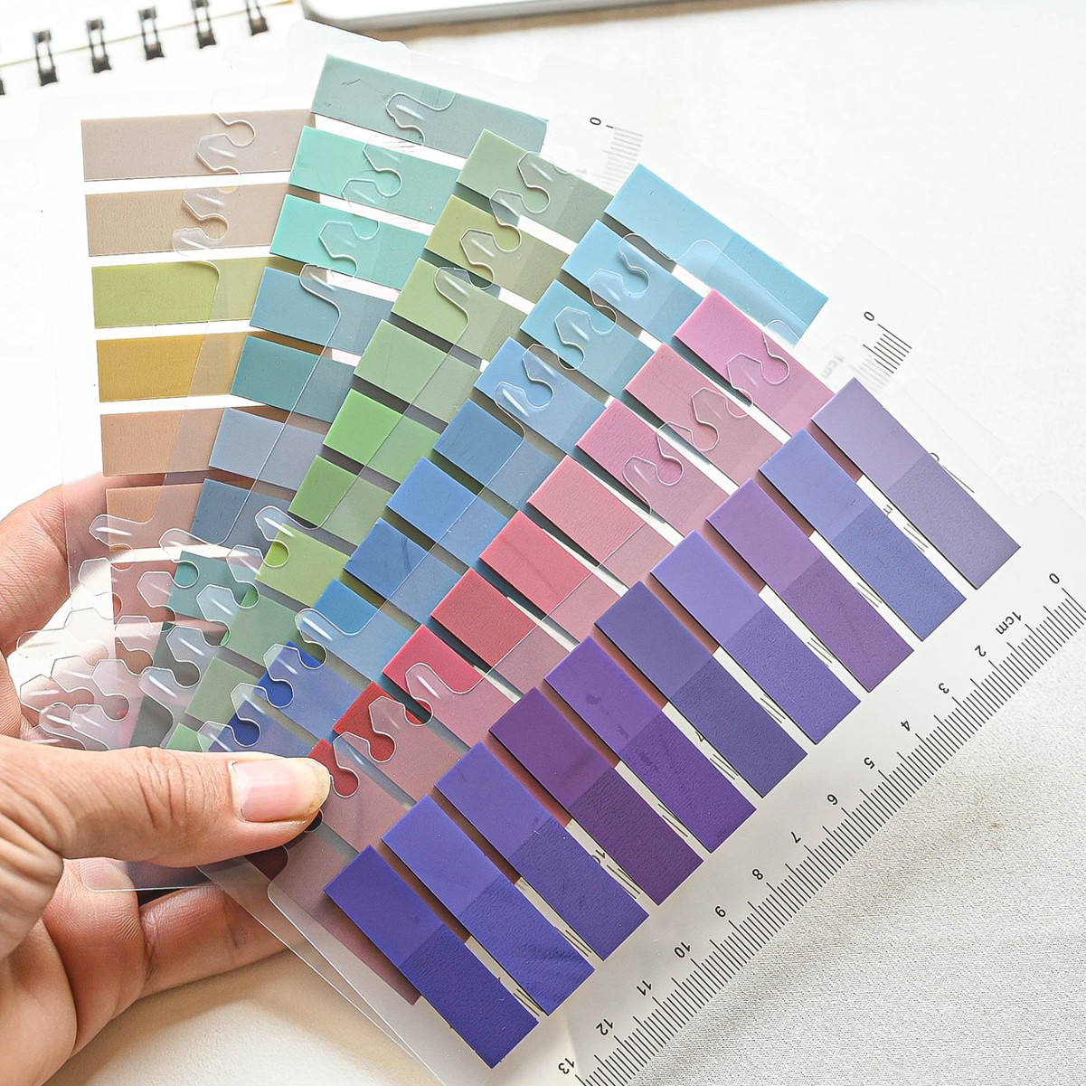 Fabricante de color Morandi para mascotas, pegatinas de índice transparentes, combinación de pegatinas adhesivas para tomar notas