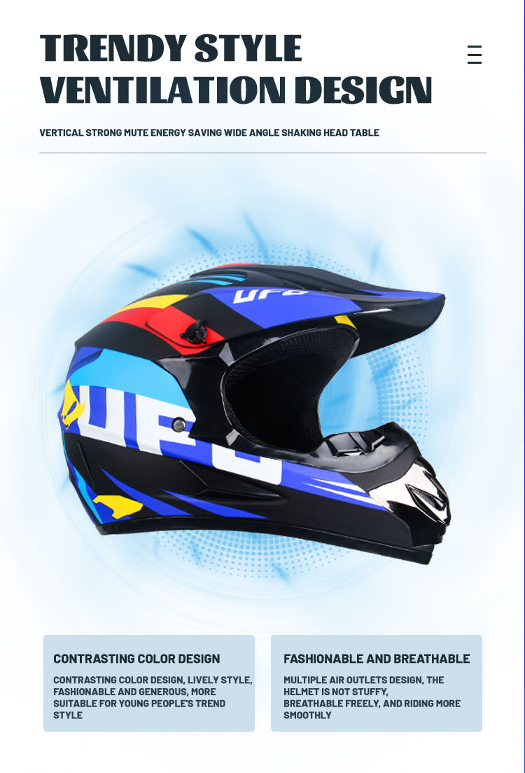 Motorcycle Helmet with Detachable Visor, Suitable for Off-Road Use, Mountain Biking, Unisex, Cross-Border Trade, Multiple Colors Available for Riding