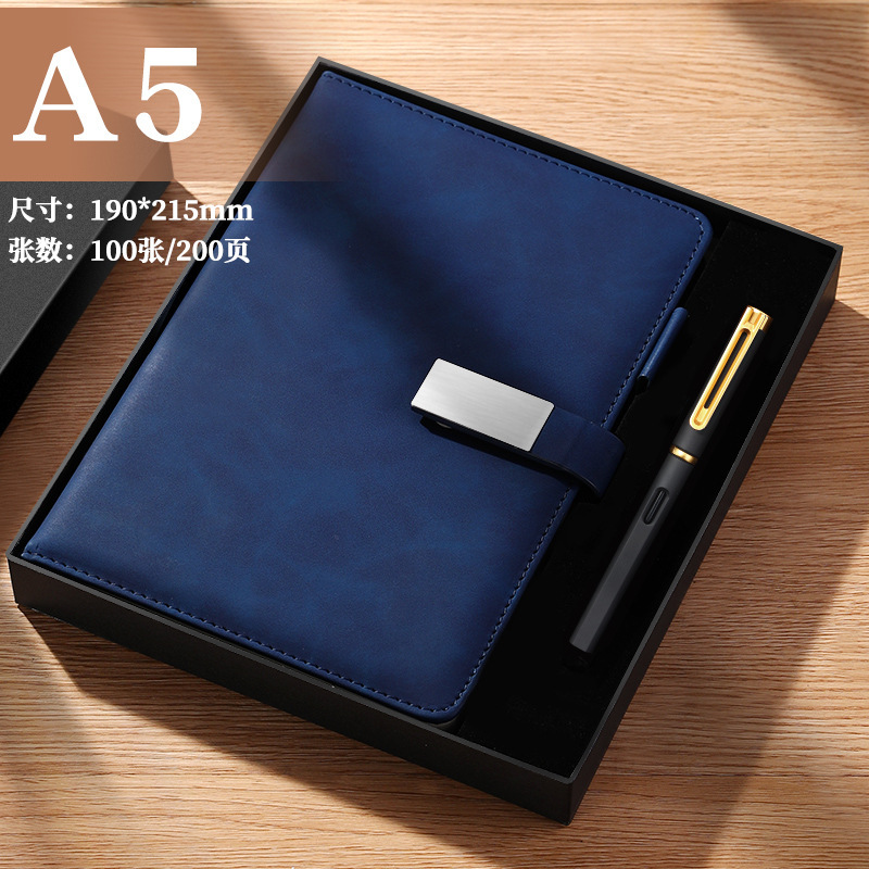 木雷厚さ模造皮a5ノートオーダーメイドボックスセットビジネスオフィス会議メモ帳はロゴを印刷できます|undefined