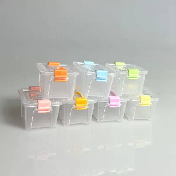 Dollhouse Transparent Storage Box, Organizing Box, Plastic Box with Lid, Small Portable Storage Box