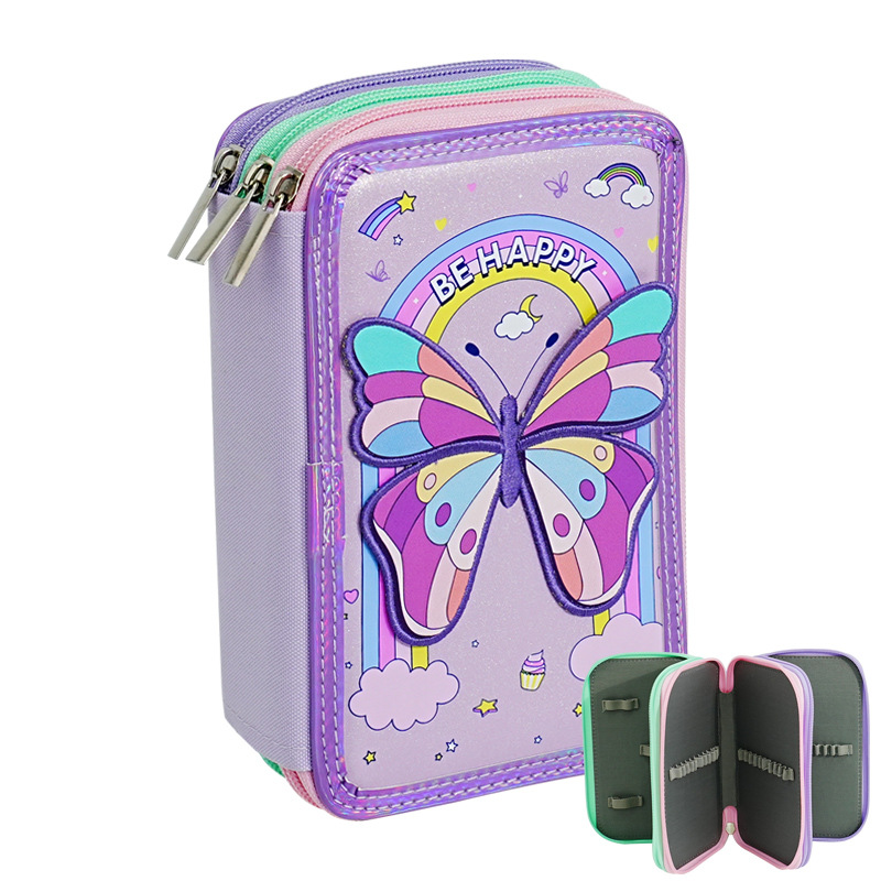 Bolsa de bolígrafo de bocetos de bolígrafo de bocetos de gran capacidad para niños bolsas de bolígrafo de dibujos animados