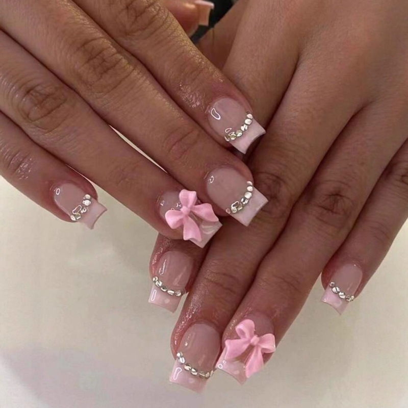Popular Nail Art Bowknot Matte Bow Tie Colorful 3D Mini Pink French Style Internet Celebrity Ribbon Nail Decoration Rhinestones Popular Nail Art Bowknot Matte Bow Tie Colorful 3D Mini Pink French Style Internet Celebrity Ribbon Nail Decoration Rhinestones