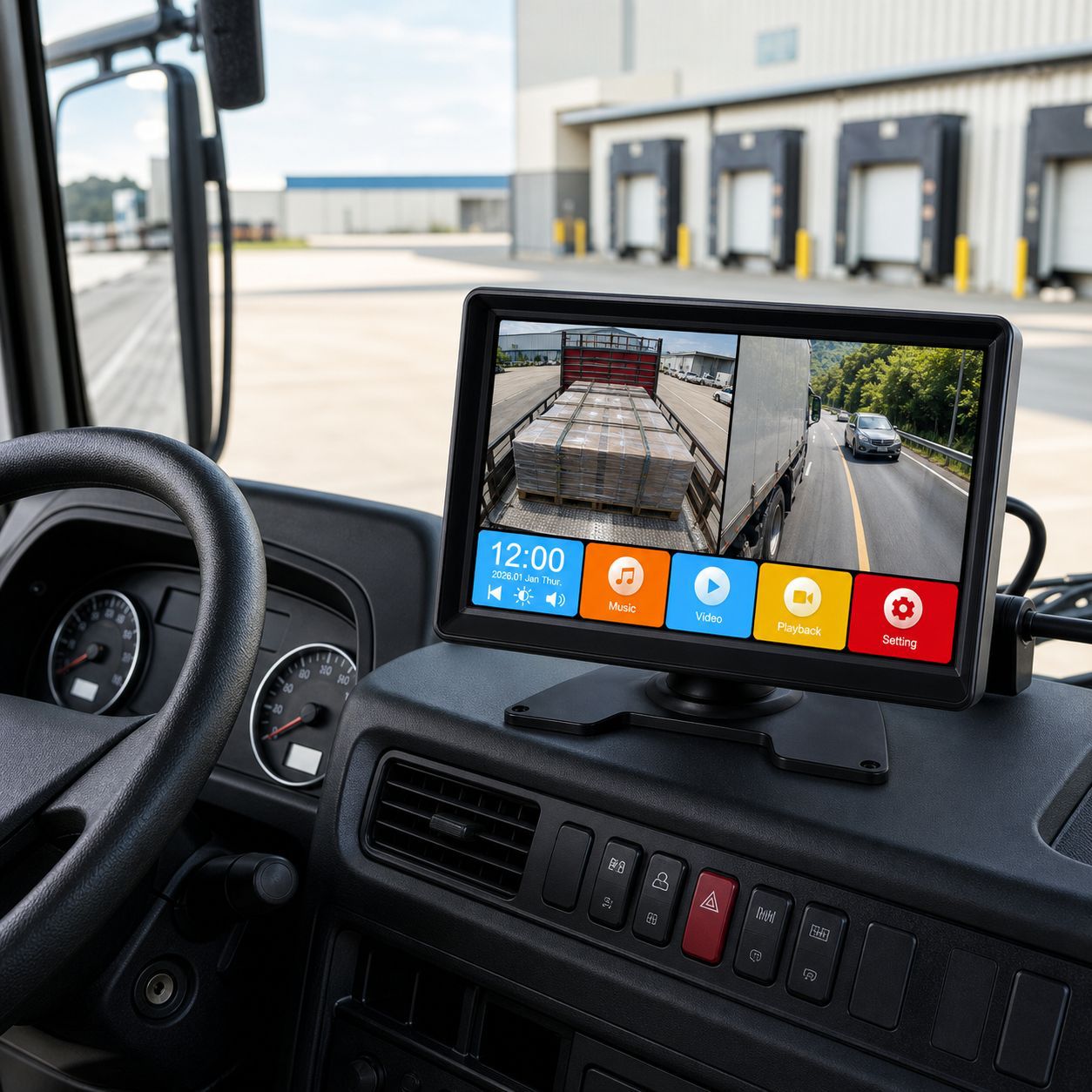 Car-mounted 4K high-definition dual-camera monitoring system, IP69 waterproof, night vision, specifically for RVs and trucks
