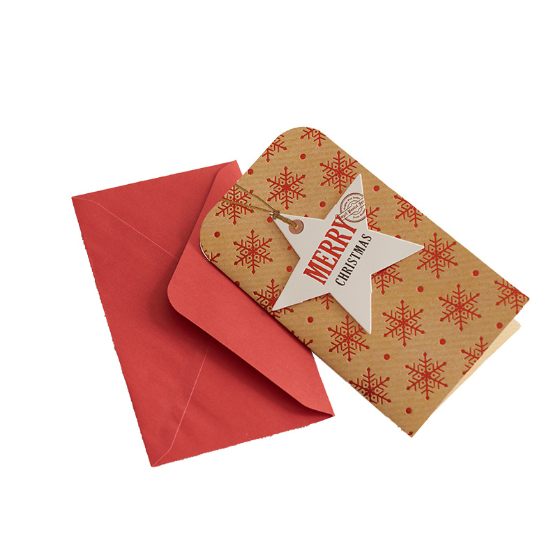 Tarjeta de Navidad Elevadora de Navidad Decoración Colgante Caja de regalo Accesorios de embalaje Tarjeta de mensaje Tarjeta postal manuscrita image 5