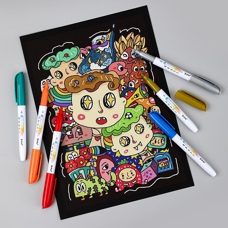 Acrílico marcador de algodón Tipo de núcleo prensa-libre acuarela pluma pintura agua tiza Nueva prensa-libre cerámica pluma a base de agua