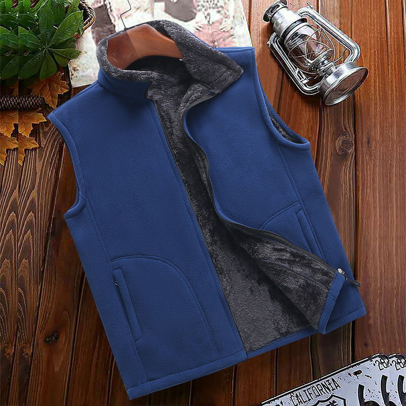 vest Vest man Spring and autumn season Fleece Sleeveless Fleece outdoors motion Fleece Vest waistcoat coat