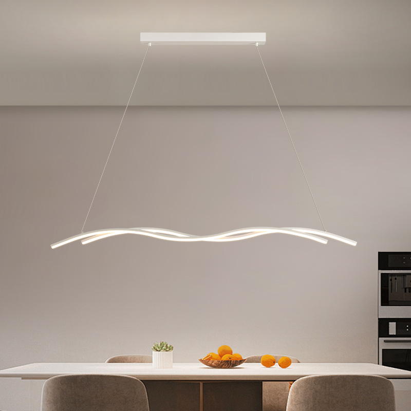 lámpara de comedor de barra larga moderna minimalista mesa de comedor creativa lámpara de bar diseñador minimalista lámpara de comedor 357L
