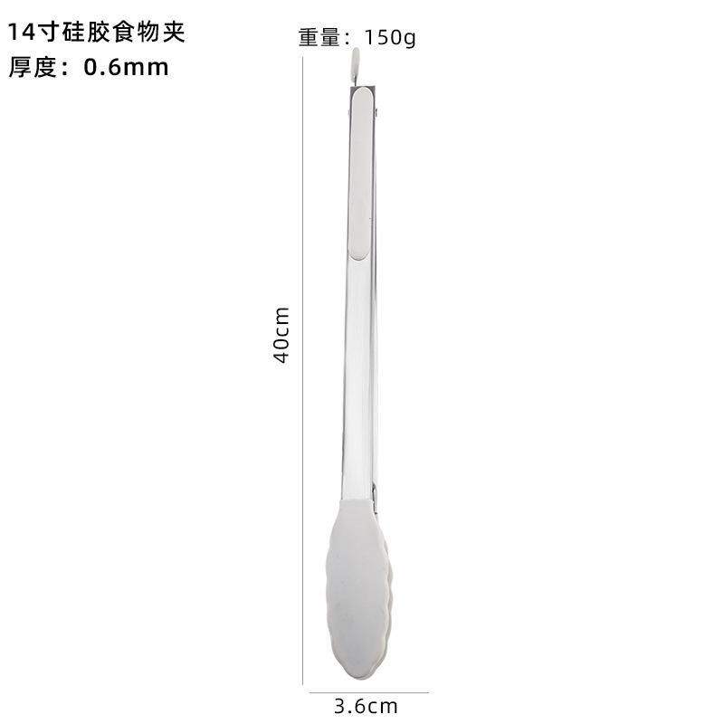 シリコン食品クリップスタンド付き食品クリップバーベキュークリップキッチンステンレス製シリコンステーキ焼肉パン家庭用|undefined
