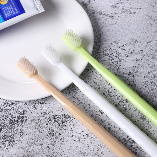 Candy color 5-pack toothbrush cleaning and mouthguard Japanese style bamboo charcoal soft bristle brush household adult large head toothbrush straight