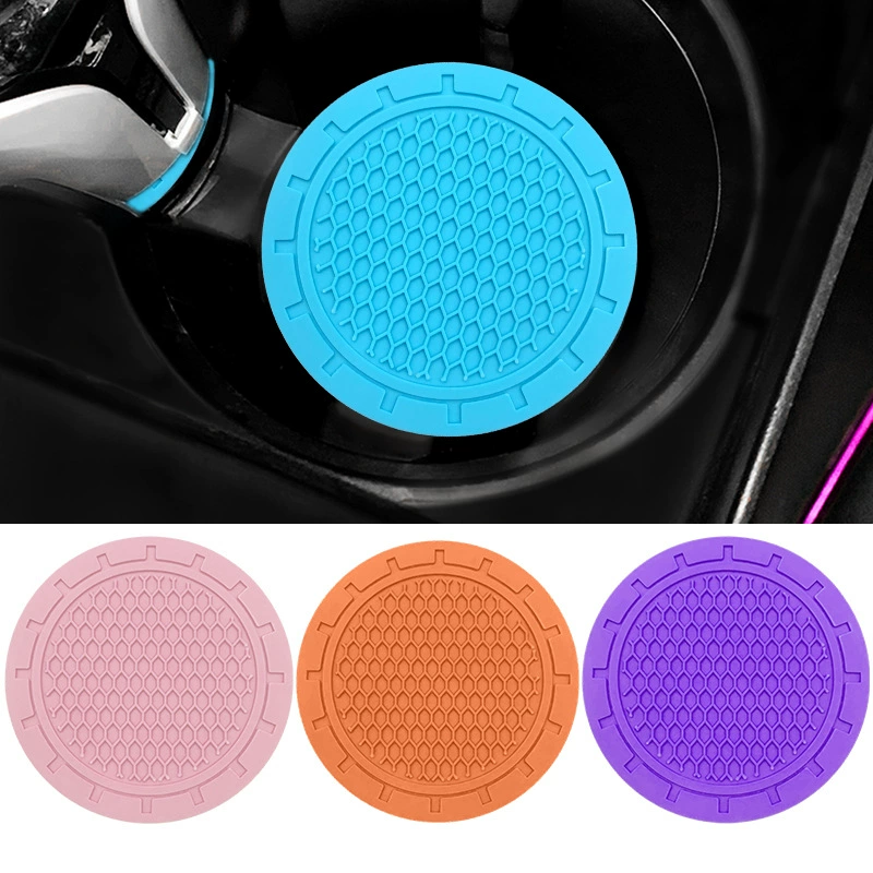 Трансграничная Внешняя торговля Автомобильный коврик для чашки ПВХ соты сплошной цвет коврик для чашки новый стиль автомобиля прочный нескользящий коврик для чашки