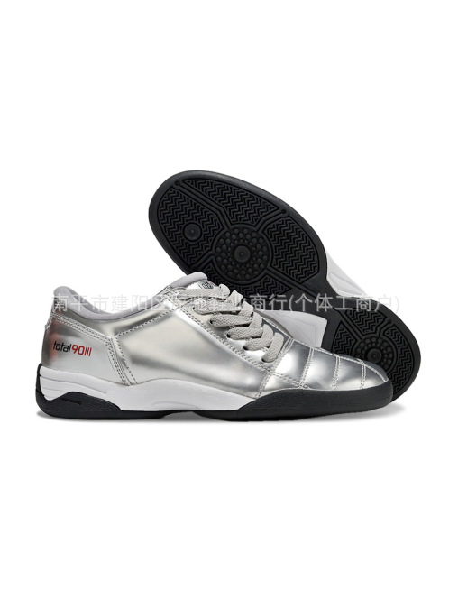Fábrica de Putian al por mayor T90 serie interior MD fondo plano zapatos de fútbol de fondo bajo entrenamiento césped interior y exterior